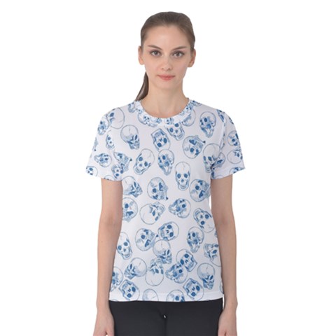 A Lot Of Skulls Blue Women s Cotton Tee by jumpercat