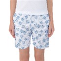 A Lot Of Skulls Blue Women s Basketball Shorts View1