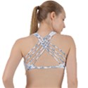 A Lot Of Skulls Blue Criss Cross Racerback Sports Bra View2