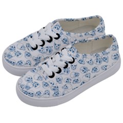 A Lot Of Skulls Blue Kids  Classic Low Top Sneakers by jumpercat