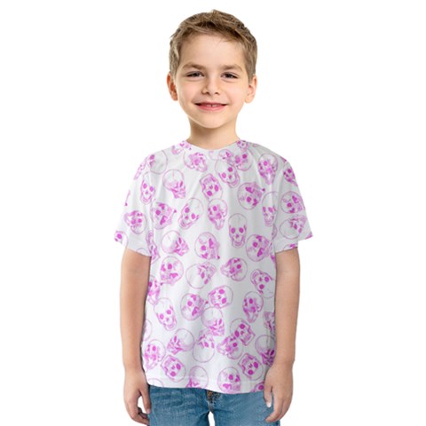 A Lot Of Skulls Pink Kids  Sport Mesh Tee by jumpercat