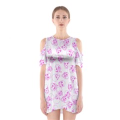 A Lot Of Skulls Pink Shoulder Cutout One Piece by jumpercat