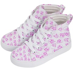 A Lot Of Skulls Pink Kid s Hi-top Skate Sneakers by jumpercat