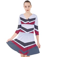 Modern Shapes Quarter Sleeve Front Wrap Dress	 by jumpercat