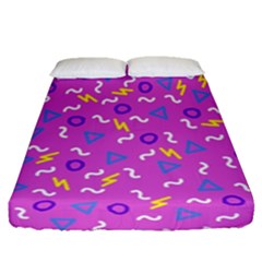 Retro Wave 2 Fitted Sheet (queen Size)