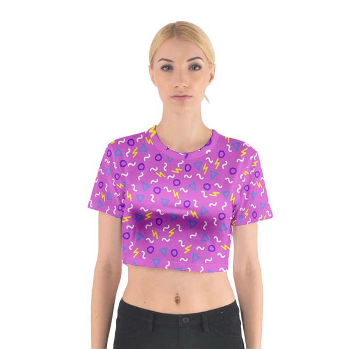 Retro Wave 2 Cotton Crop Top