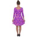 Retro Wave 2 Quarter Sleeve Skater Dress View2