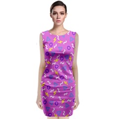 Retro Wave 2 Classic Sleeveless Midi Dress