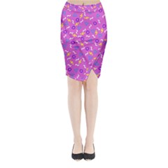 Retro Wave 2 Midi Wrap Pencil Skirt