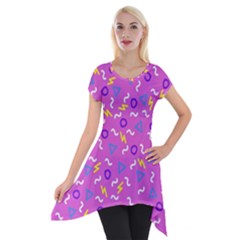 Retro Wave 2 Short Sleeve Side Drop Tunic by jumpercat