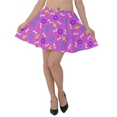 Retro Wave 2 Velvet Skater Skirt