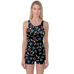 Retro Wave 3 One Piece Boyleg Swimsuit