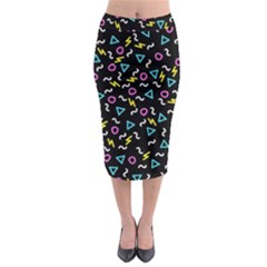 Retro Wave 3 Midi Pencil Skirt by jumpercat