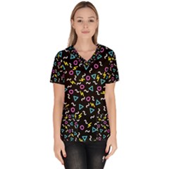 Retro Wave 3 Scrub Top by jumpercat