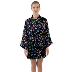 Retro Wave 3 Long Sleeve Kimono Robe