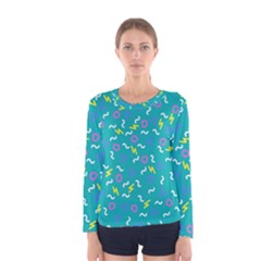 Retro Wave 4 Women s Long Sleeve Tee