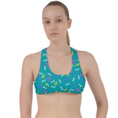 Retro Wave 4 Criss Cross Racerback Sports Bra by jumpercat