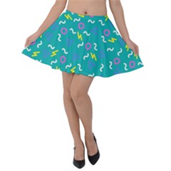 Retro Wave 4 Velvet Skater Skirt