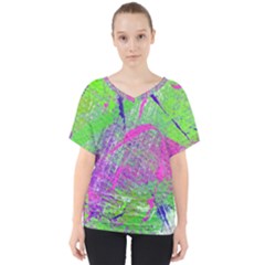 Ink Splash 03 V-neck Dolman Drape Top