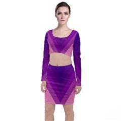 Tri 01 Long Sleeve Crop Top & Bodycon Skirt Set by jumpercat