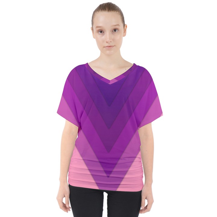 Tri 01 V-Neck Dolman Drape Top