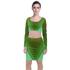 Tri 03 Long Sleeve Crop Top & Bodycon Skirt Set