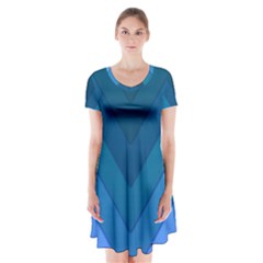 Tri 04 Short Sleeve V-neck Flare Dress by jumpercat