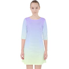 Vanilla Gradient Pocket Dress