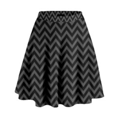 Dark Chevron High Waist Skirt by jumpercat