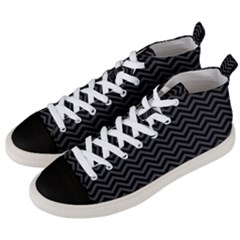 Dark Chevron Men s Mid-top Canvas Sneakers by jumpercat