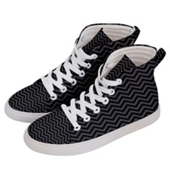 Dark Chevron Women s Hi-top Skate Sneakers