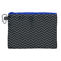 Dark Chevron Canvas Cosmetic Bag (xl)