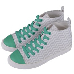 Light Chevron Women s Mid-top Canvas Sneakers