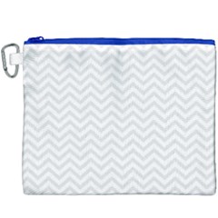 Light Chevron Canvas Cosmetic Bag (xxxl) by jumpercat