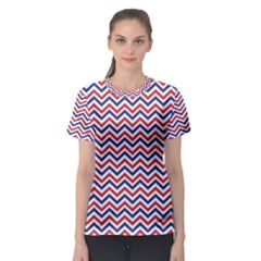 Navy Chevron Women s Sport Mesh Tee