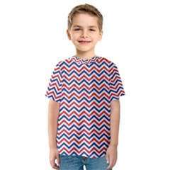 Navy Chevron Kids  Sport Mesh Tee