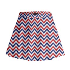 Navy Chevron Mini Flare Skirt by jumpercat