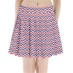 Navy Chevron Pleated Mini Skirt by jumpercat