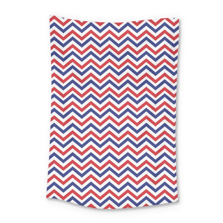 Navy Chevron Small Tapestry