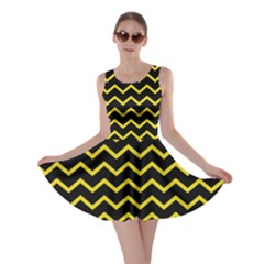 Yellow Chevron Skater Dress