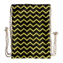 Yellow Chevron Drawstring Bag (Large) View2