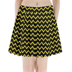 Yellow Chevron Pleated Mini Skirt by jumpercat