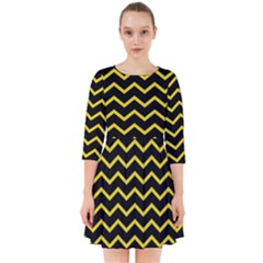 Yellow Chevron Smock Dress by jumpercat