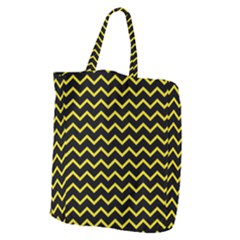 Yellow Chevron Giant Grocery Zipper Tote by jumpercat