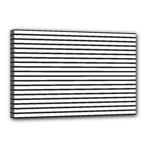 Basic Horizontal Stripes Canvas 18  X 12  by jumpercat