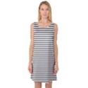 Basic Horizontal Stripes Sleeveless Satin Nightdress View1