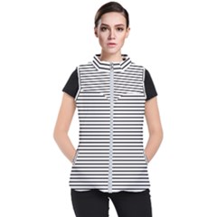 Basic Horizontal Stripes Women s Puffer Vest