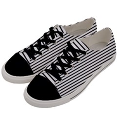 Basic Horizontal Stripes Men s Low Top Canvas Sneakers by jumpercat