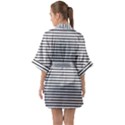 Basic Horizontal Stripes Quarter Sleeve Kimono Robe View2