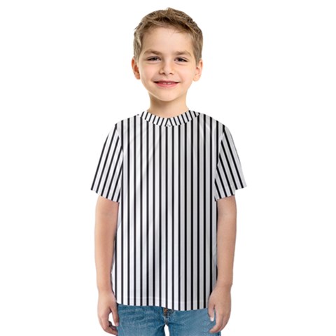 Basic Vertical Stripes Kids  Sport Mesh Tee by jumpercat